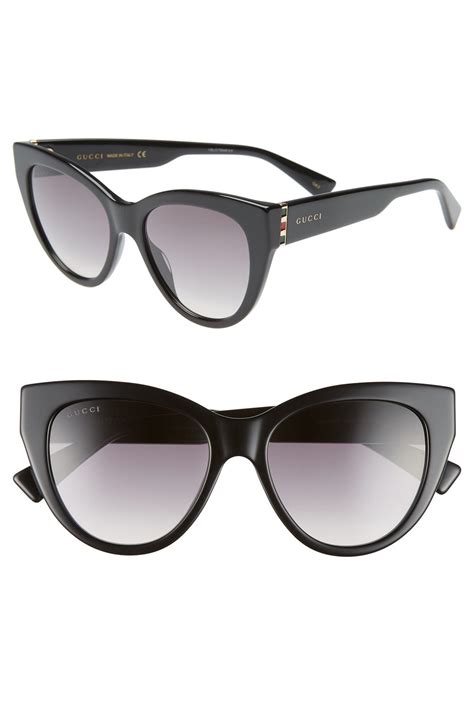 gucci black cat-eye sunglasses|53mm cat eye sunglasses Gucci.